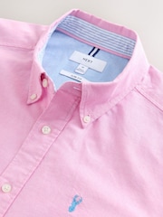 Pink Slim Fit Long Sleeve Oxford Shirt - Image 8 of 8