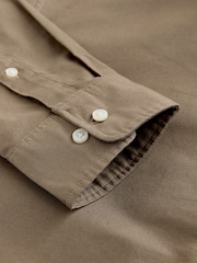 Stone Natural Regular Fit Long Sleeve Oxford Shirt - Image 7 of 8