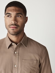 Stone Natural Slim Fit Long Sleeve Oxford Shirt - Image 4 of 8