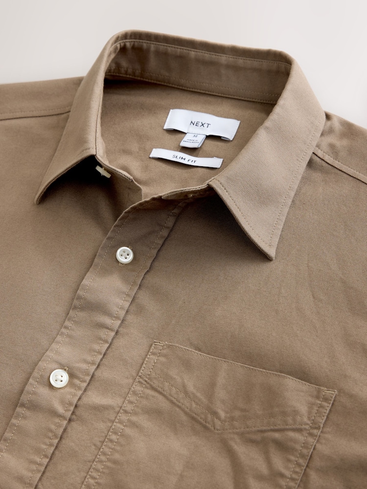 Natural piedra - Corte slim - Camisa Oxford manga larga - Imagen 8 de 8 Natural piedra - Corte slim - Camisa Oxford manga larga - Imagen 8 de 8
