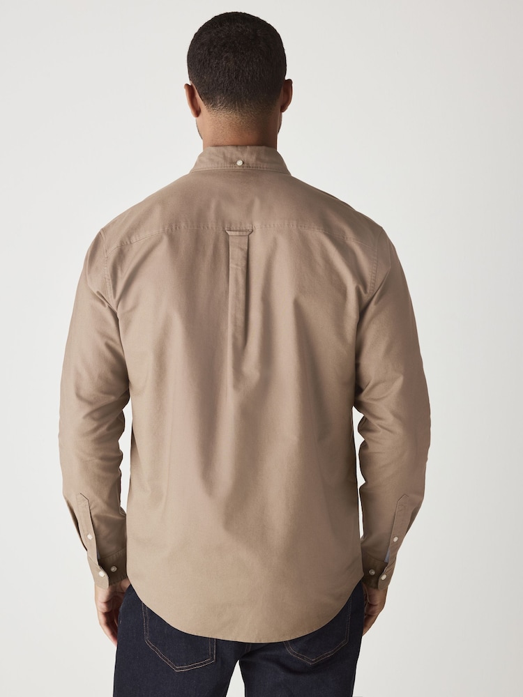 Stone Natural Regular Fit Long Sleeve Oxford Shirt - Image 2 of 6