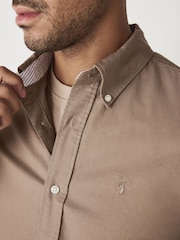 Stone Natural Regular Fit Long Sleeve Oxford Shirt - Image 5 of 6