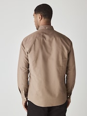 Stone Natural Slim Fit Long Sleeve Oxford Shirt - Image 2 of 9