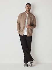 Stone Natural Slim Fit Long Sleeve Oxford Shirt - Image 3 of 9