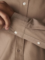 Stone Natural Slim Fit Long Sleeve Oxford Shirt - Image 6 of 9