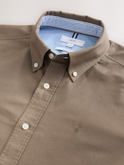 Stone Natural Slim Fit Long Sleeve Oxford Shirt - Image 8 of 9