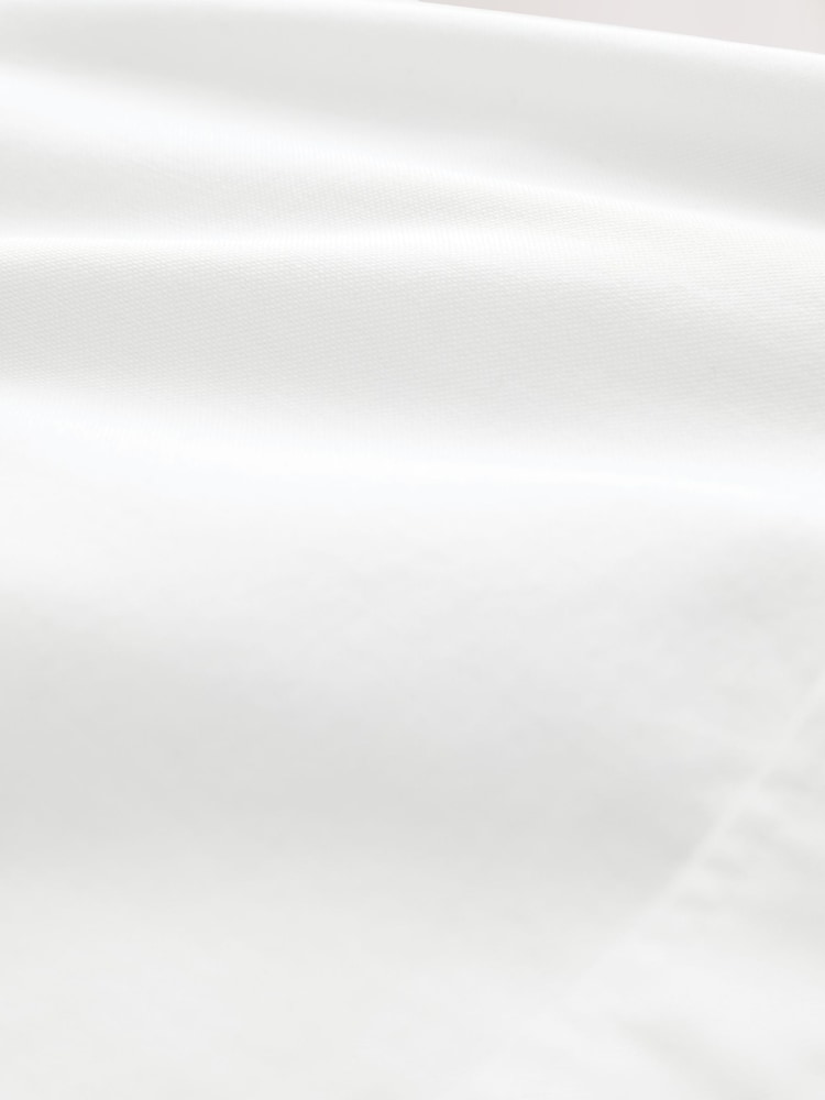 White Slim Fit Long Sleeve Oxford Shirt - Image 9 of 9
