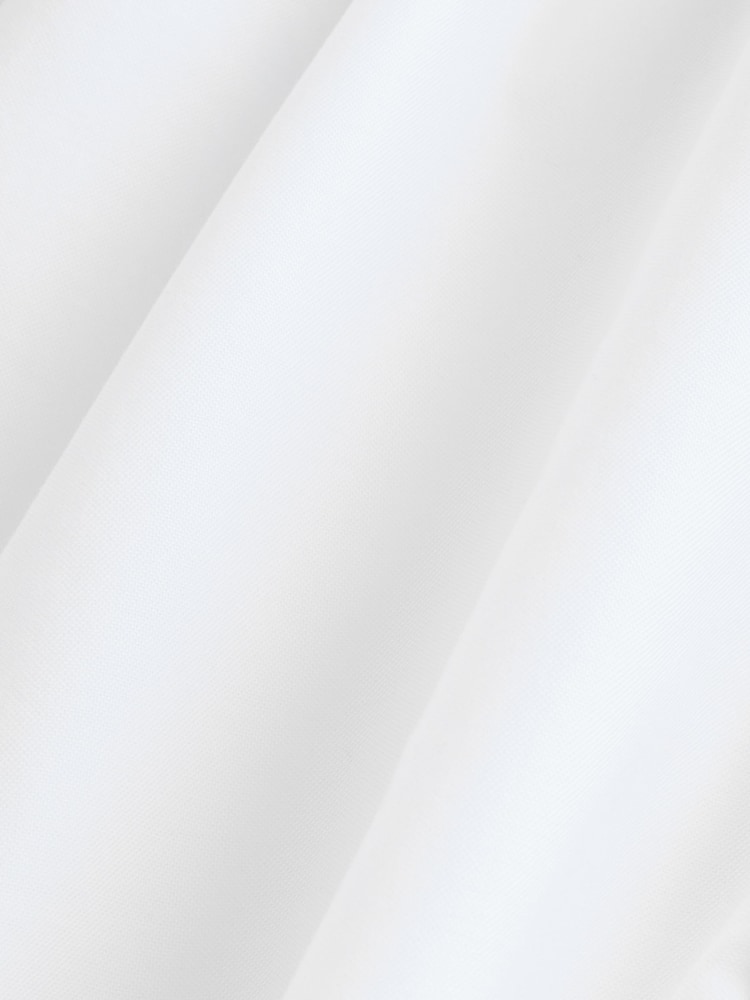 White Slim Fit Long Sleeve Oxford Shirt - Image 8 of 8