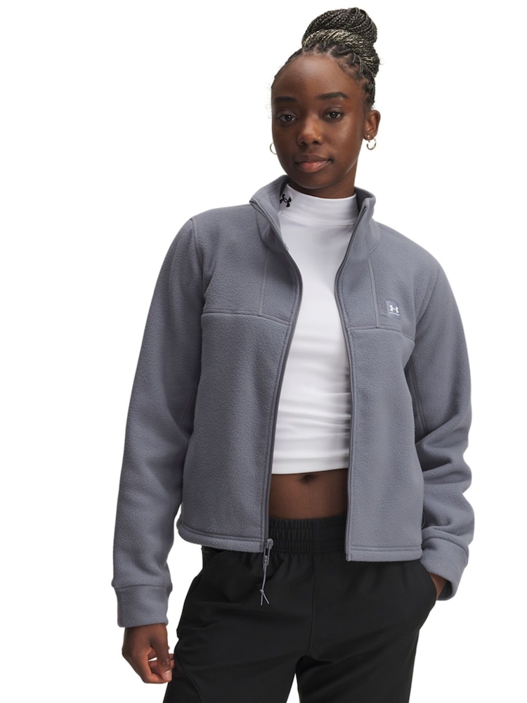 Under Armour Grey Expanse Full Zip Fleece Sweatshirt - Image 1 of 3 Under Armour Grey Expanse Full Zip Fleece Sweatshirt - Image 1 of 3