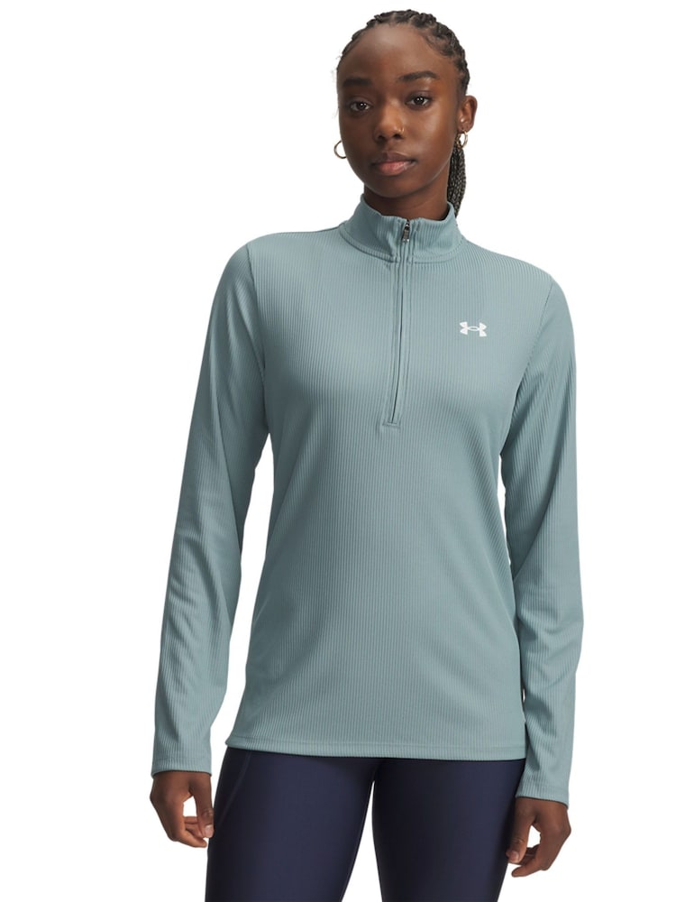 Under Armour Green Tech Twist 1/2 Zip Sweatshirt - Image 1 of 3 Under Armour Green Tech Twist 1/2 Zip Sweatshirt - Image 1 of 3