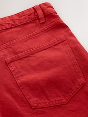 Red Hourglass Relaxed Turn up Denim 100% Cotton Shorts - Image 2 of 3