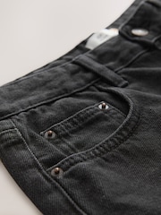 Washed Black Hourglass Longline Jorts Denim Shorts - Image 8 of 8