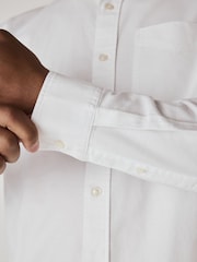 Branco - Ajuste regular - Camisa Oxford de manga comprida - Imagem 5 de 5