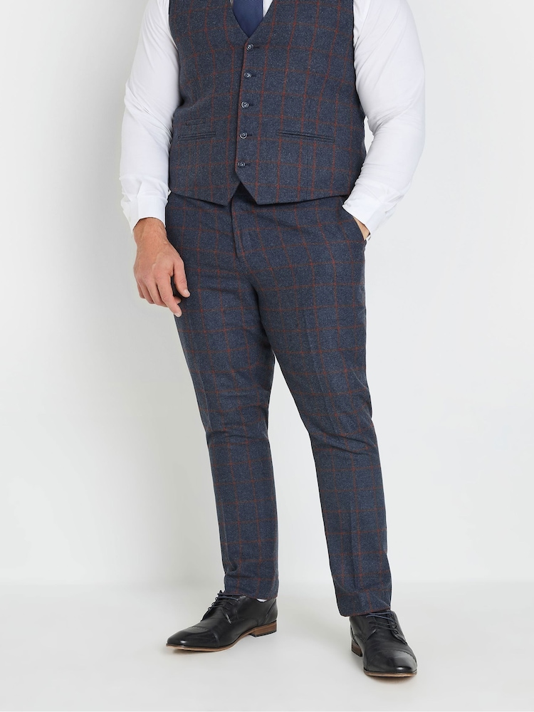 BadRhino Big & Tall Checked Suit Trousers - Bild 1 von 4 BadRhino Big & Tall Checked Suit Trousers - Bild 1 von 4