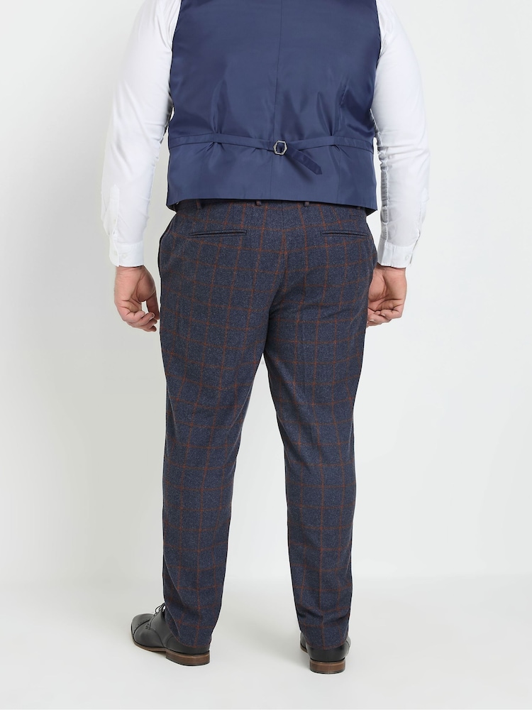 BadRhino Big & Tall Checked Suit Trousers - Bild 2 von 4 BadRhino Big & Tall Checked Suit Trousers - Bild 2 von 4