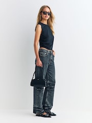 Rag & Bone Black Mica Cropped Tank Top - Image 4 of 5