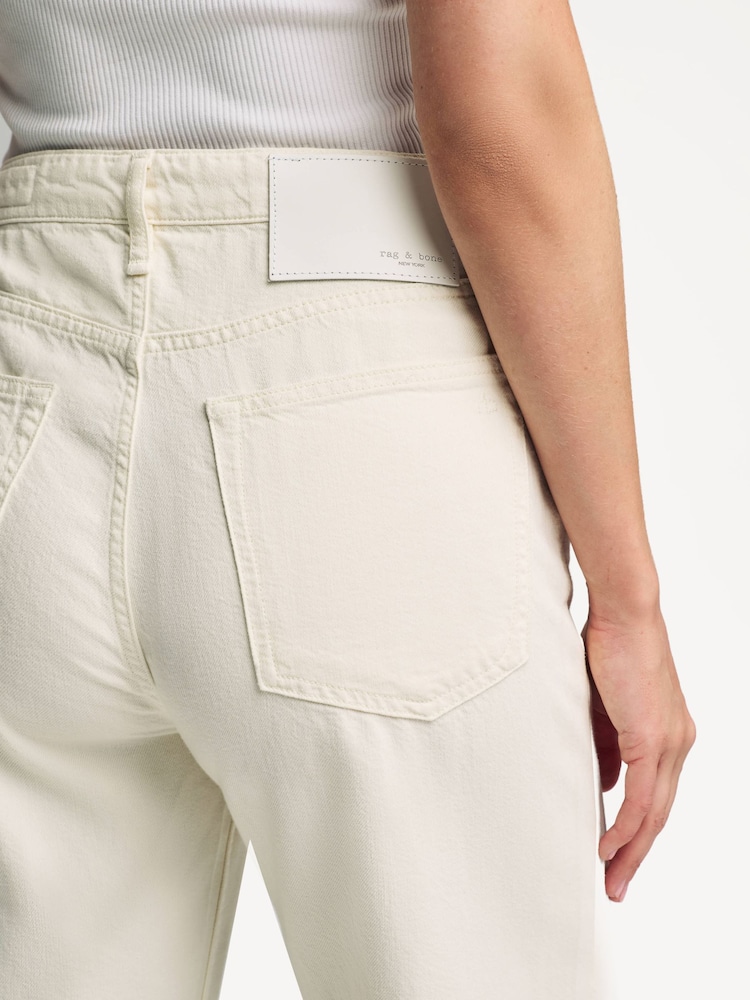 Rag & Bone Cream Featherweight Logan Jeans - Image 5 of 5