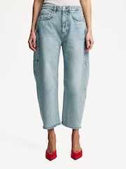 Rag & Bone Blue Charlie High Rise Barrel Jeans - Image 1 of 6