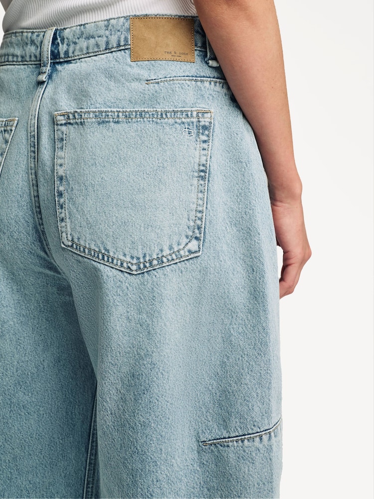 Rag & Bone Blue Charlie High Rise Barrel Jeans - Image 6 of 6