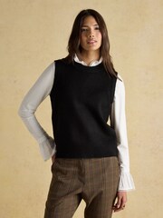 Joules Holly Black Knitted Vest - Image 1 of 8