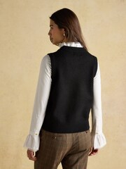 Joules Holly Black Knitted Vest - Image 2 of 8