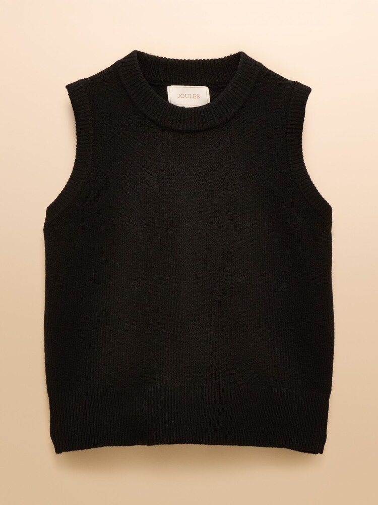 Joules Holly Black Knitted Vest - Image 8 of 8