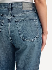 Rag & Bone Blue Relaxed Cotton Shea High Rise Straight Full Length Jeans - Image 6 of 6