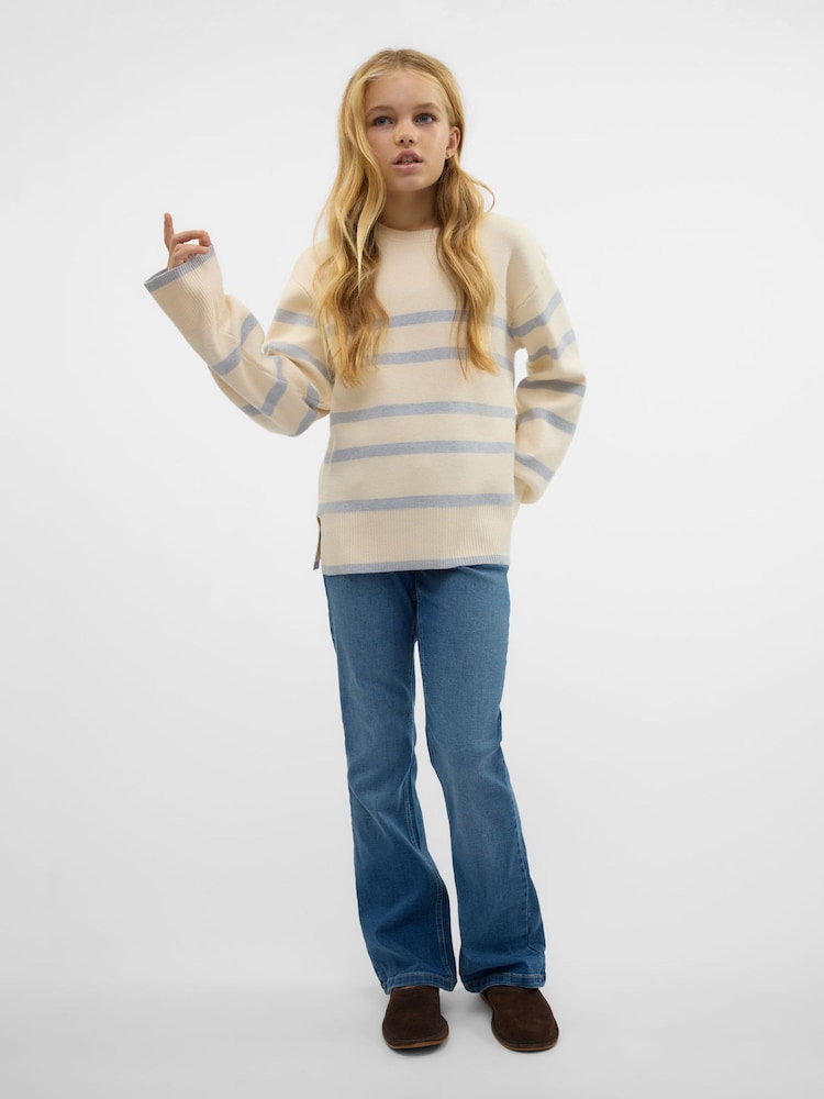 VERO MODA Blue Girls High Waisted Slim Fit Flared Jeans - Image 1 of 4 VERO MODA Blue Girls High Waisted Slim Fit Flared Jeans - Image 1 of 4