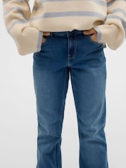 VERO MODA Blue Girls High Waisted Slim Fit Flared Jeans - Image 2 of 4