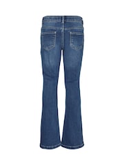 VERO MODA Blue Girls High Waisted Slim Fit Flared Jeans - Image 4 of 4