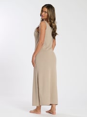 Loungeable Brown Loungeable Scoop Neck Soft Dress - Image 2 of 5