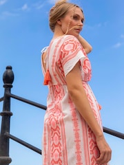 Rosa - South Beach Jacquard V-Neck Maxi Dress - Imagen 3 de 6