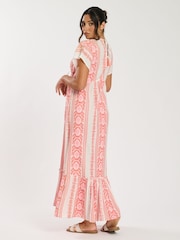 Rosa - South Beach Jacquard V-Neck Maxi Dress - Imagen 6 de 6