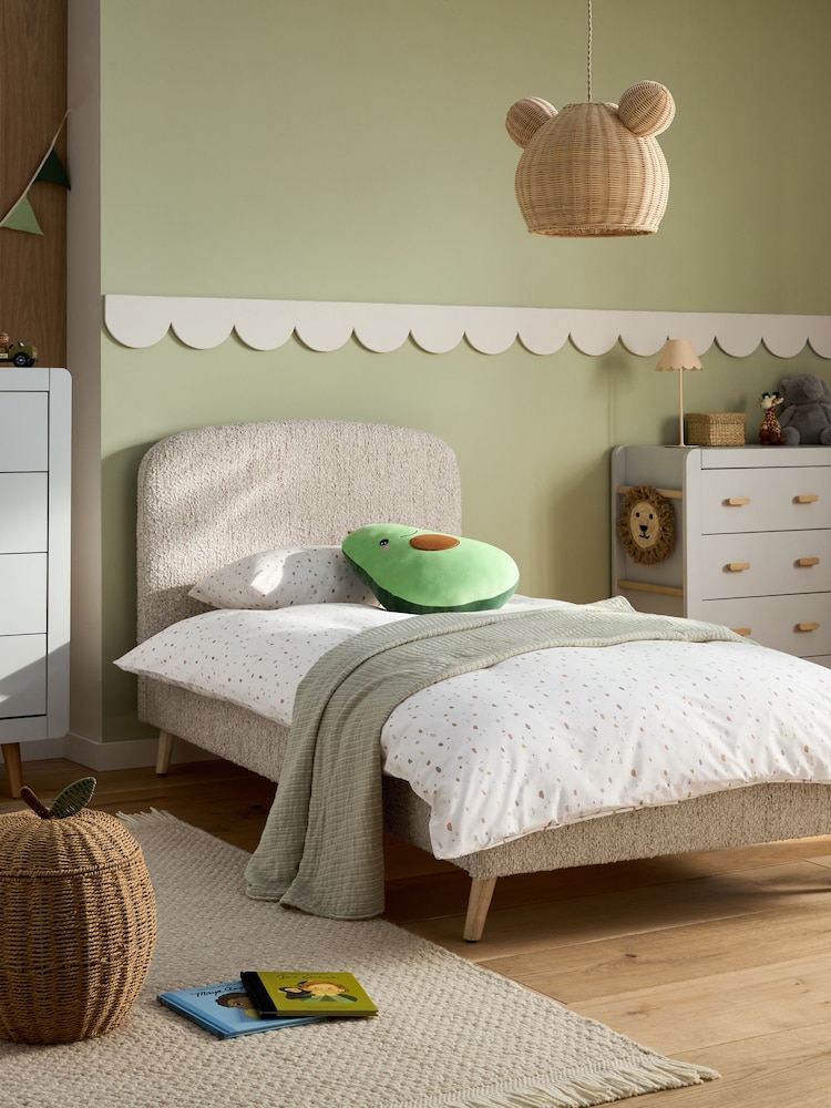Tweedy Boucle Light Natural Kids Matson Standard Upholstered Bed - Image 1 of 5