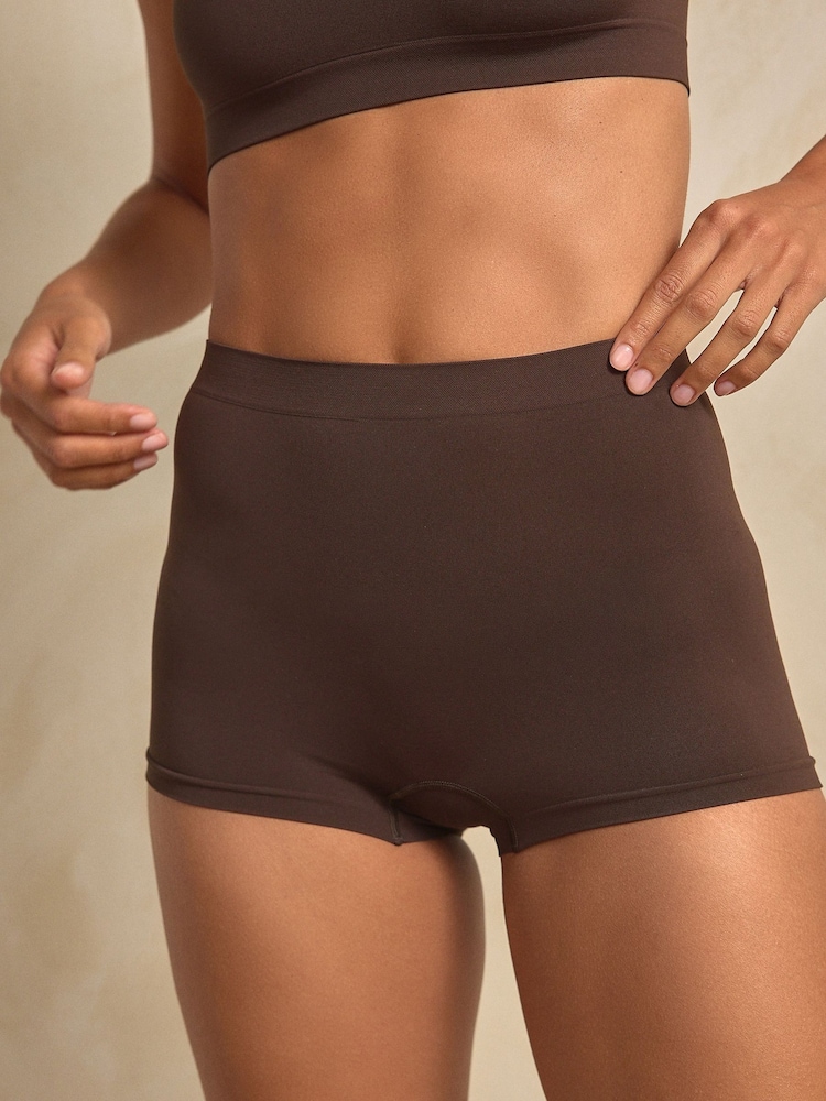 Chocolate Brown N.Premium Super Soft Seamless Shorts - Image 1 of 4