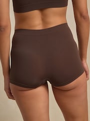Chocolate Brown N.Premium Super Soft Seamless Shorts - Image 3 of 4