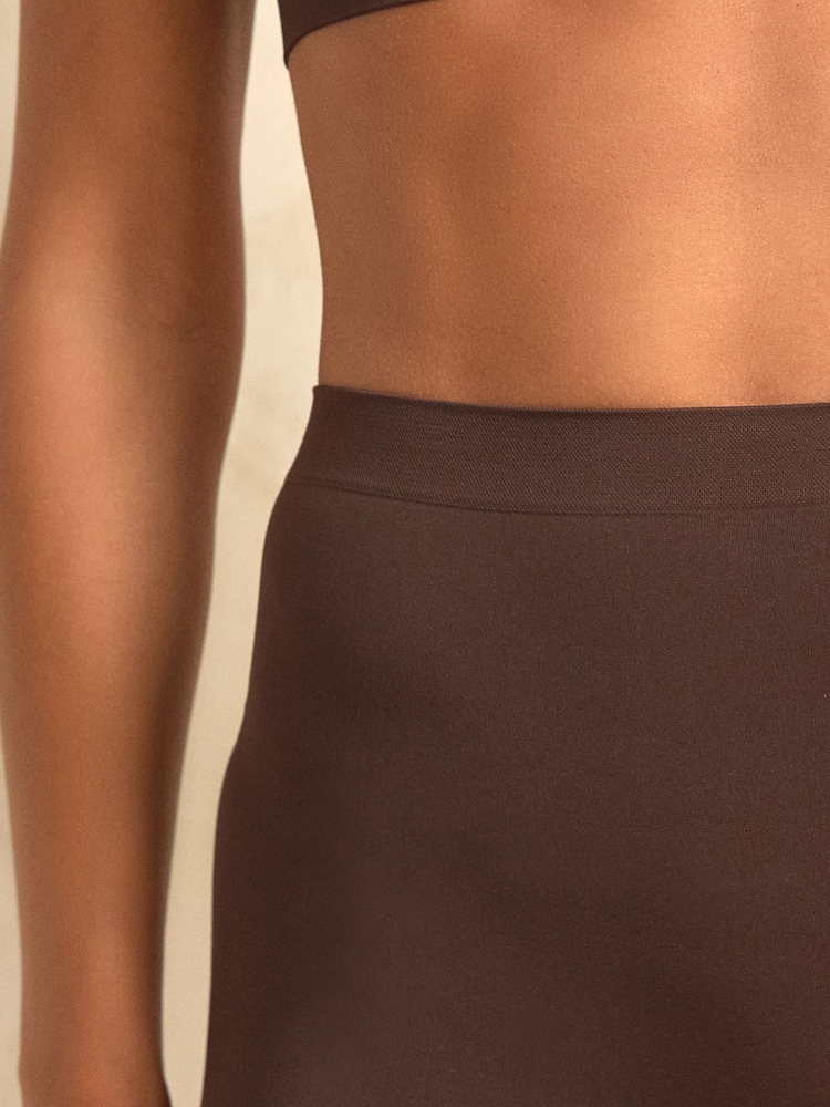 Chocolate Brown N.Premium Super Soft Seamless Shorts - Image 4 of 4