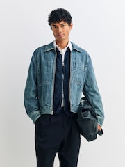 Rag & Bone Blue Simon Garage Jacket - Image 1 of 6