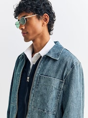 Rag & Bone Blue Simon Garage Jacket - Image 5 of 6