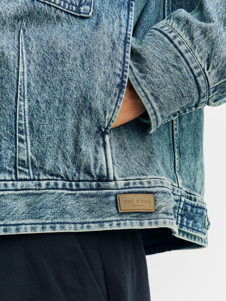Rag & Bone Blue Simon Garage Jacket - Image 6 of 6