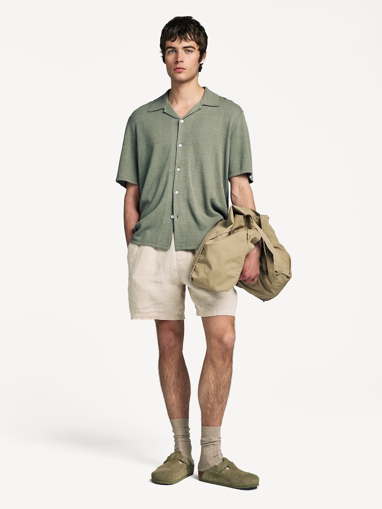 Rag & Bone Green Zuma Pointelle Avery Shirt - Image 2 of 5