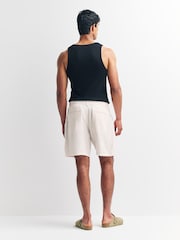 Rag & Bone Cream Haydon 100% Linen Shorts - Image 3 of 5