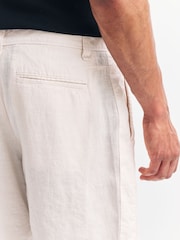 Rag & Bone Cream Haydon 100% Linen Shorts - Image 5 of 5