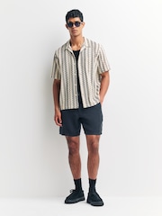 Rag & Bone Black Haydon 100% Linen Shorts - Image 2 of 5