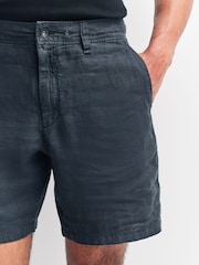 Rag & Bone Black Haydon 100% Linen Shorts - Image 4 of 5