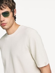 Rag & Bone Cream Zuma Toweling T-Shirt - Image 5 of 5