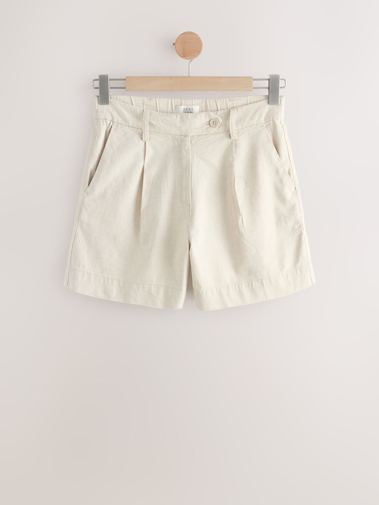 Black/Natural Linen Rich Boy Shorts 2 Pack - Image 2 of 9