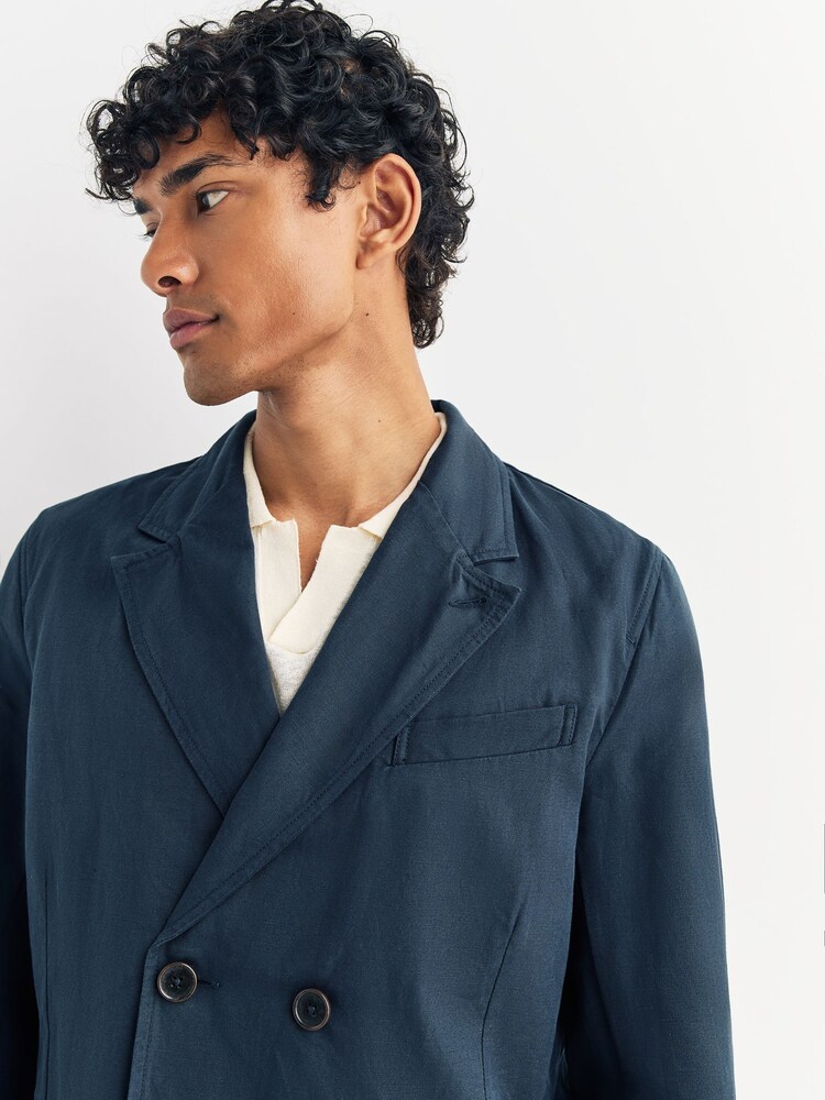 Universal Works Blue Manor Slub Weave Jacket - Image 6 of 6
