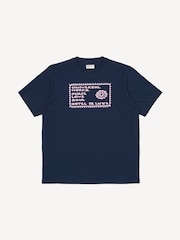 Universal Works Blue Single Jersey Pickup Print T-Shirt - Image 1 of 3