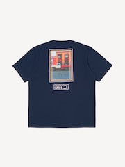 Universal Works Blue Single Jersey Pickup Print T-Shirt - Image 2 of 3